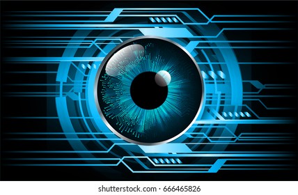 future technology, blue eye cyber security concept background, abstract hi speed digital internet.motion move blur. pixel. vector