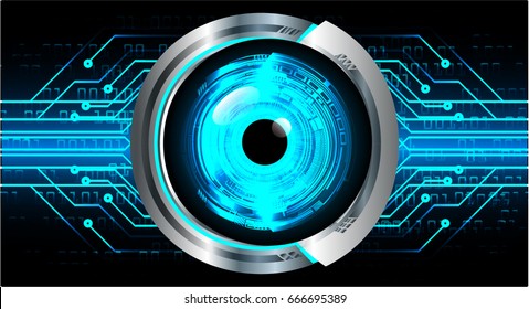 future technology, blue eye cyber security concept background, abstract hi speed digital internet. motion move blur. vector
