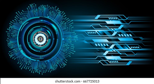 future technology, blue eye cyber security concept background, abstract hi speed digital internet.motion move blur. pixel. vector