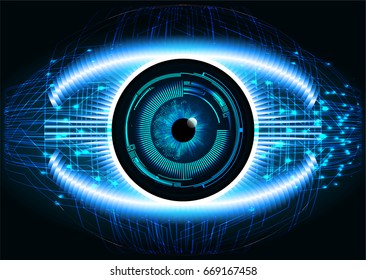 future technology, blue eye cyber security concept background, abstract hi speed digital internet.motion move blur. pixel. vector