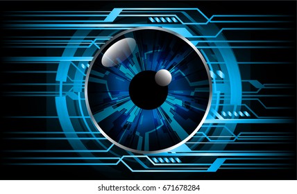 future technology, blue eye cyber security concept background, abstract hi speed digital internet.motion move blur. pixel. vector