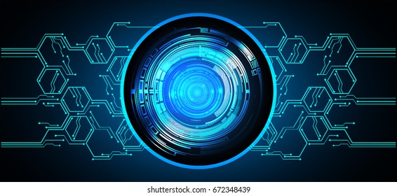 future technology, blue eye cyber security concept background, abstract hi speed digital internet.motion move blur. pixel. vector