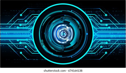 future technology, blue eye cyber security concept background, abstract hi speed digital internet.motion move blur. pixel. vector