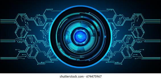 future technology, blue eye cyber security concept background, abstract hi speed digital internet.motion move blur. pixel. vector