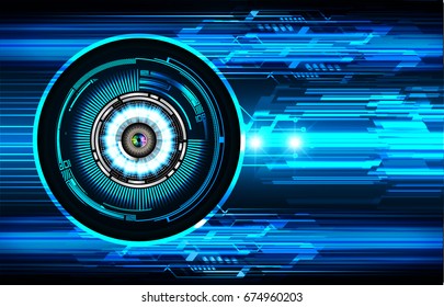 future technology, blue eye cyber security concept background, abstract hi speed digital internet.motion move blur. pixel. vector