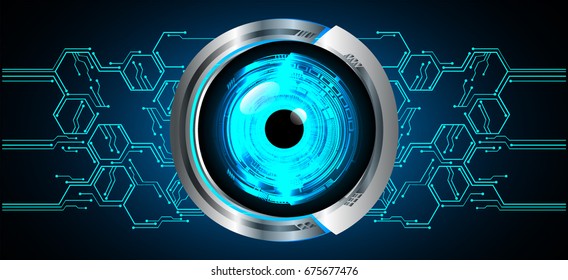 future technology, blue eye cyber security concept background, abstract hi speed digital internet.motion move blur. pixel. vector