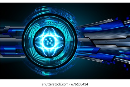 future technology, blue eye cyber security concept background, abstract hi speed digital internet.motion move blur. pixel. vector