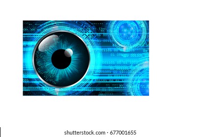 future technology, blue eye cyber security concept background, abstract hi speed digital internet.motion move blur. pixel. vector