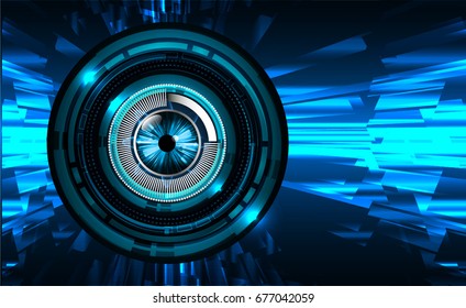 future technology, blue eye cyber security concept background, abstract hi speed digital internet.motion move blur. pixel. vector