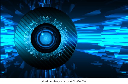 future technology, blue eye cyber security concept background, abstract hi speed digital internet.motion move blur. pixel. vector