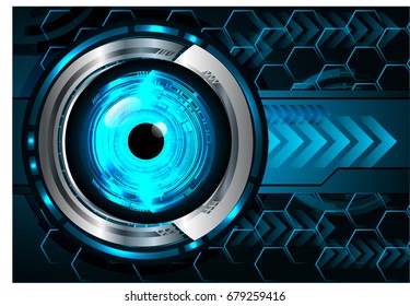 future technology, blue eye cyber security concept background, abstract hi speed digital internet.motion move blur. pixel. vector
