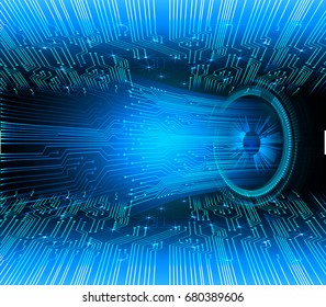 future technology, blue eye cyber security concept background, abstract hi speed digital internet.motion move blur. pixel.