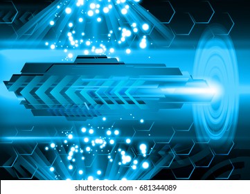 future technology, blue eye cyber security concept background, abstract hi speed digital internet.motion move blur. pixel. vector arrow