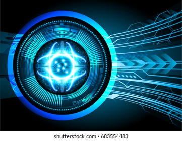 future technology, blue eye cyber security concept background, abstract hi speed digital internet.motion move blur. pixel. vector