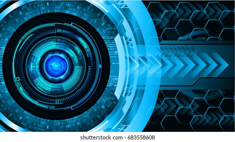 future technology, blue eye cyber security concept background, abstract hi speed digital internet.motion move blur. pixel. vector