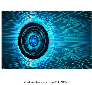 future technology, blue eye cyber security concept background, abstract hi speed digital internet.motion move blur. pixel. vector