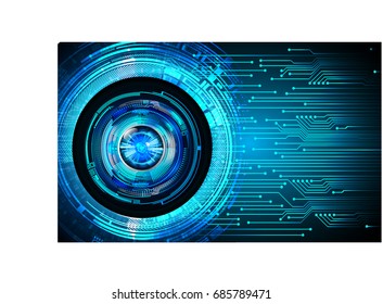 future technology, blue eye cyber security concept background, abstract hi speed digital internet.motion move blur. pixel. vector