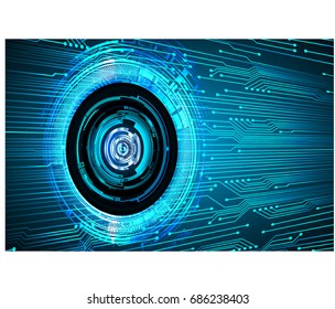 future technology, blue eye cyber security concept background, abstract hi speed digital internet.motion move blur. pixel. vector