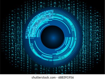 future technology, blue eye cyber security concept background, abstract hi speed digital internet.motion move blur. pixel. vector