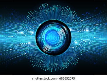 future technology, blue eye cyber security concept background, abstract hi speed digital internet.motion move blur. pixel. vector