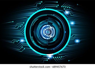 future technology, blue eye cyber security concept background, abstract hi speed digital internet.motion move blur. pixel. sci fi