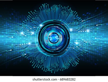 future technology, blue eye cyber security concept background, abstract hi speed digital internet.motion move blur. pixel. vector