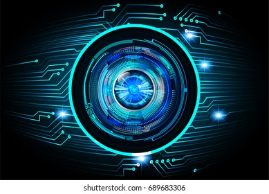 future technology, blue eye cyber security concept background, abstract hi speed digital internet.motion move blur. pixel. vector