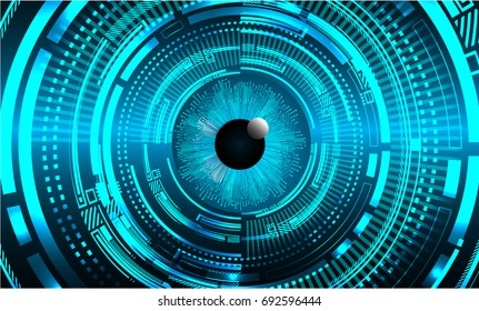 future technology, blue eye cyber security concept background, abstract hi speed digital internet.motion move blur. pixel. vector
