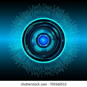 future technology, blue eye cyber security concept background, abstract hi speed digital internet.motion move blur. pixel . vector. eyeball
