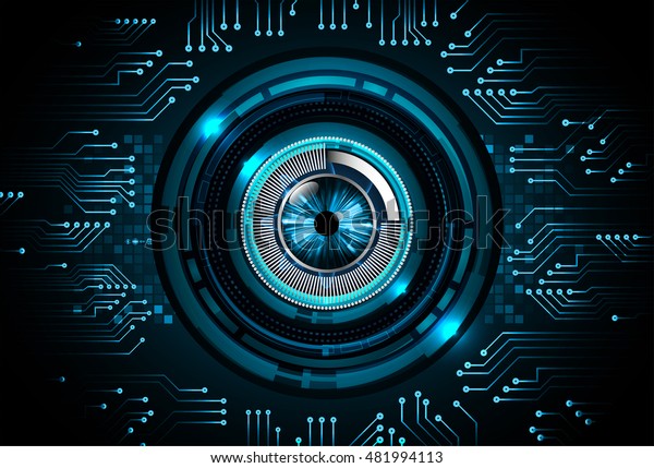 未来技术, 蓝眼网络安全概念背景, 抽象高速数字互联网. Motion 移动