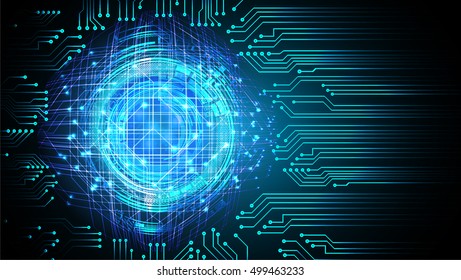 future technology, blue eye light cyber security concept background, abstract hi speed digital data internet website. motion move speed blur. eyeball vector