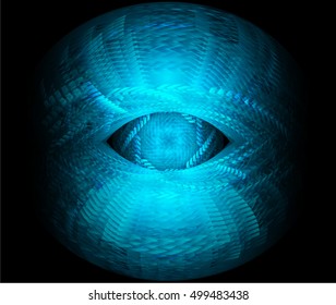 future technology, blue eye light cyber security concept background, abstract hi speed digital data internet website. motion move speed blur. Hexagon pixel. eyeball. vector