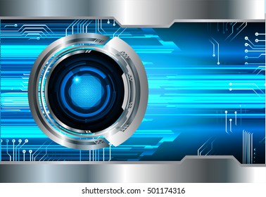 future technology, blue eye light cyber security concept background, abstract hi speed digital data internet website. motion move speed blur. pixel vector