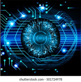 future technology, blue eye light cyber security concept background, abstract hi speed digital data internet website. motion move speed blur. eyeball vector