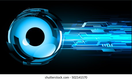 future technology, blue eye light cyber security concept background, abstract hi speed digital data internet website. motion move speed blur. pixel. eyeball vector