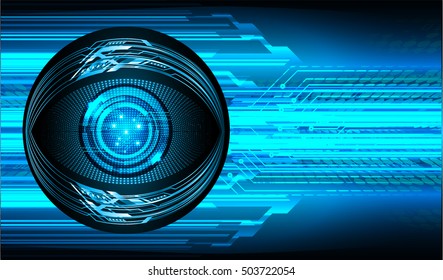 future technology, blue eye light cyber security concept background, abstract hi speed digital data internet website. motion move speed blur. eyeball vector