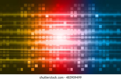 future technology, blue red yellow blue cyber security concept background, abstract hi speed digital internet.motion move speed blur. pixel
