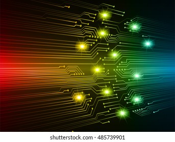 future technology, blue red yellow cyber security concept background, abstract hi speed digital internet.motion move speed 