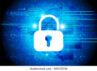 future technology, blue security concept background, abstract hi speed digital internet.motion move blur. pixel . key vector