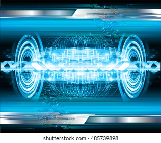 future technology, blue silver cyber security concept background, abstract hi speed digital internet.motion move speed 