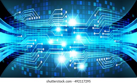 future technology, blue silver cyber security concept background, abstract hi speed digital internet.motion move speed blur. vector