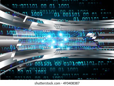 future technology, blue silver cyber security concept background, abstract hi speed digital internet.motion move speed blur.
