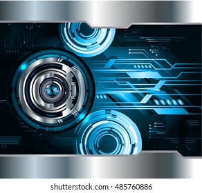 future technology, blue silver eye cyber security concept background, abstract hi speed digital internet.motion move speed blur. eyeball vector