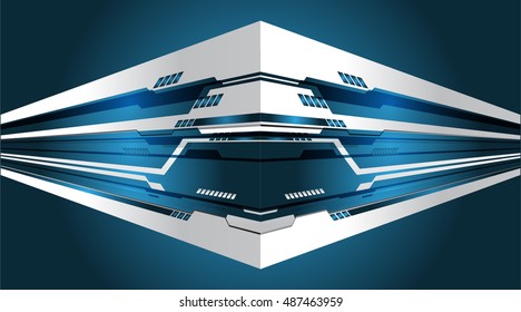 future technology, blue silver eye cyber security concept background, abstract hi speed digital internet.motion move speed blur. eyeball vector