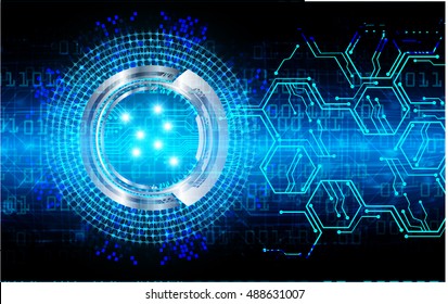 future technology, blue silver eye cyber security concept background, abstract hi speed digital internet.motion move speed blur. eyeball vector