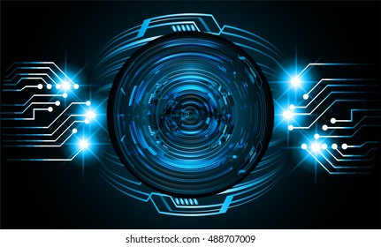 future technology, blue silver eye cyber security concept background, abstract hi speed digital internet.motion move speed blur. eyeball vector