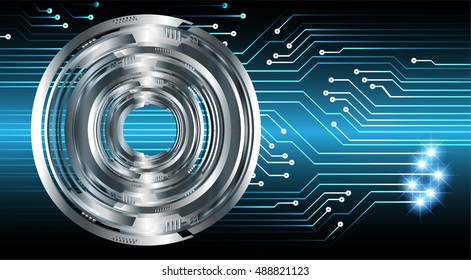 future technology, blue silver eye cyber security concept background, abstract hi speed digital internet.motion move speed blur. eyeball vector