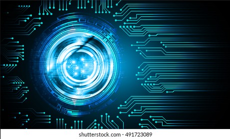 future technology, blue silver eye cyber security concept background, abstract hi speed digital internet.motion move speed blur. eyeball. vector