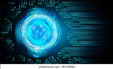 future technology, blue silver eye cyber security concept background, abstract hi speed digital internet.motion move speed blur. eyeball. vector