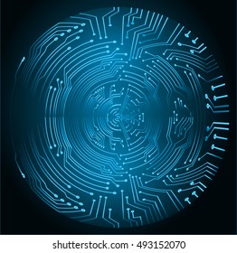 future technology, blue silver eye cyber security concept background, abstract hi speed digital internet.motion move speed blur. eyeball. vector